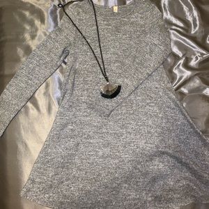Flowy Francesca’s grey dress